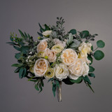 White Classic Bridal Bouquet Lamb Ears Peony Bouquets