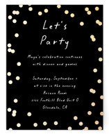Simple Confetti Foil-Pressed Mitzvah Reception Cards