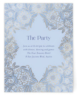 Blooming Mitzvah Foil-Pressed Mitzvah Reception Cards