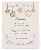Disco flower Foil-Pressed Mitzvah Reception Cards