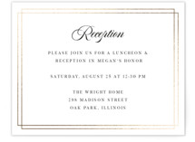 Fringe Cascade Foil-Pressed Mitzvah Reception Cards