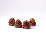 Wee Pine Cone 100% Beeswax Sculptural Candle (set of 4) - Espresso Candles & Holders