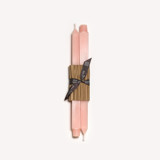 12" Square Tapers (pair) Blush Candles & Holders