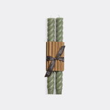 Rope Taper candles 100% Beeswax - Eucalyptus Candles & Holders