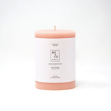 3x4 Inch, Pink Rose, Beeswax Pillar Candle Candles & Holders