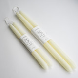 14 Inch, Natural White, Dipped Beeswax Taper Candles Candles & Holders