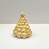 White and Metallic Gold Christmas Tree Candle Candles & Holders