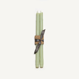 12" Bamboo Tapers (pair) Celadon Candles & Holders
