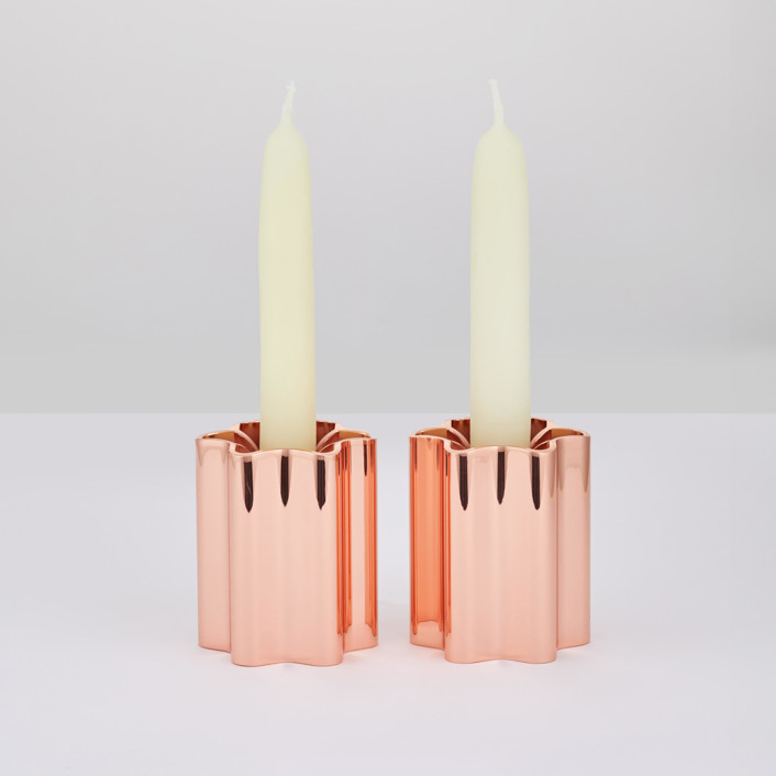 Candle Holders Rose Gold Candles & Holders by Leadoff Studio Minted