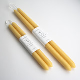 10 Inch, Natural Gold, Dipped Beeswax Taper Candles Candles & Holders