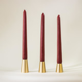 Conical Candlestick - Set of 3 Candles & Holders