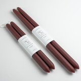 10 Inch, Burgundy, Dipped Beeswax Taper Candles Candles & Holders