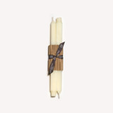 12" Square Tapers (pair) Cream Candles & Holders