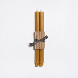 12" Church Taper 100% Beeswax (pair) - Natural Candles & Holders