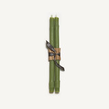 12" Bamboo Tapers (pair) Sage Candles & Holders