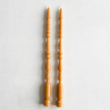 SET OF 2 - SPINDLE LEG TAPERS // ORO Candles & Holders