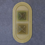 Green Pyramid Set Candles & Holders