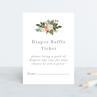 Love and Flowers Mini Card Minicard Customizable Stationery