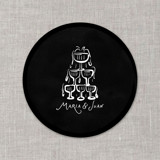 Custom champagne tower black disposable coasters / Customizable color - Set of 100 Wedding Coasters