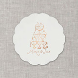 Custom champagne tower white disposable coasters / Customizable color - Set of 100 Wedding Coasters