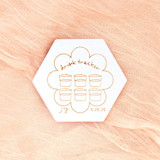 Kitschy Cocktail Hour Drink Tracker Coaster, hexagon shape, set of 100 Wedding Coasters