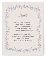 Disco flower Foil-Pressed Mitzvah Direction Cards