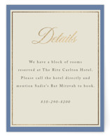 Formal Elegance Foil-Pressed Mitzvah Direction Cards