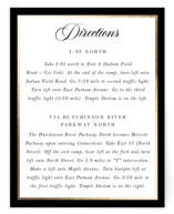 Foil-Pressed Mitzvah Direction Cards