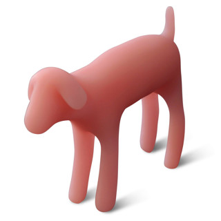 4Legged Friend Le Chien Sculpture Woofy Pink Decorative Object