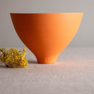 Orange Porcelain Vessel 5 Decorative Object