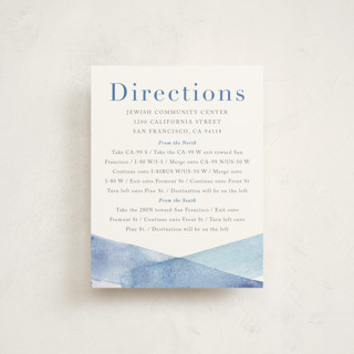 watercolor stripes Mitzvah Direction Cards