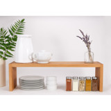 Medium Oak Kitchen Shelf Riser Decorative Shelves