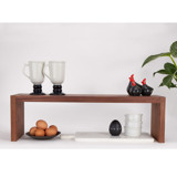 Large Walnut Kitchen Shelf Riser Decorative Shelves