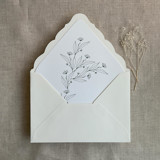 Jessica minimalist forest green envelope liner for A7 euro flap envelope | pack of 10 Envelope Liners