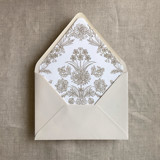 Venetian floral hazelnut liner for A7 euro flap envelope | pack of 10 Envelope Liners