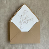 Jessica minimalist gold envelope liner for A7 euro flap envelope | pack of 10 Envelope Liners