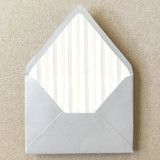 Ivory Cream Stripe Envelope Liner | Set of 10 | For 5x7” Invitations Envelope Liners