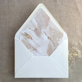 Abstract stucco brush stroke printed printed liner for A7 euro flap envelope | pack of 10 Envelope Liners