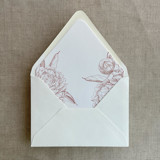 Old rose grand peony vintage floral envelope liner for A7 euro flap envelope | pack of 10 Envelope Liners
