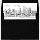 Brooklyn  Skyline Envelope Liner with custom text/saying | Set of 10 | For 5x7 Minted Square Flap Envelope Envelope Liners