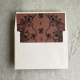 Versailles Nocturne Rust envelope liner for A7 square flap envelope | pack of 10 Envelope Liners