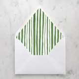 A7 Envelope Liners Holiday Green Stripes (set of 10) Envelope Liners