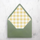 A7 Envelope Liners Holiday Gingham Gold (set of 10) Envelope Liners