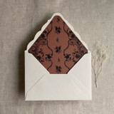 Versailles Nocturne Rust envelope liner for A7 euro flap envelope | pack of 10 Envelope Liners