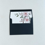 Dusty Rose Floral Envelope Liner | Set of 10 Envelope Liners