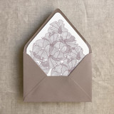 Mauve ruffled floral lace liner for A7 euro flap envelope | pack of 10 Envelope Liners
