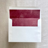 A7 Envelope Liners Fresco Texture Square Flap in Ruby Red | Pack of 10 Envelope Liners