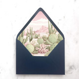 A7 Envelope Liners Pink Desert Cactus (set of 10) Envelope Liners