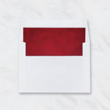 Red Velvet Envelope Liners for 5 x 7 Cards (Set of 10) Envelope Liners