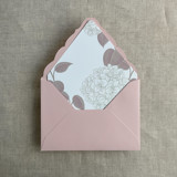 Antique hydrangea mauve liner for A7 euro flap envelope | pack of 10 Envelope Liners